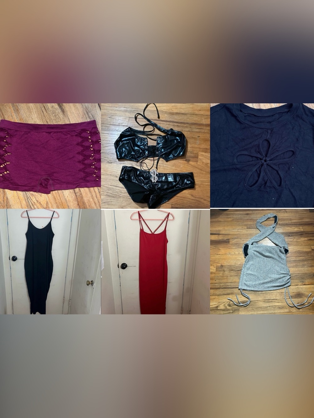 Bundle in size large: dresses bikini shorts cut out top